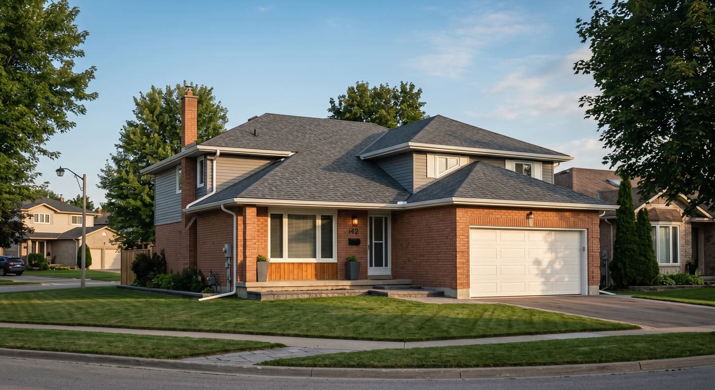 New asphalt shingle roof installation in St. Catharines